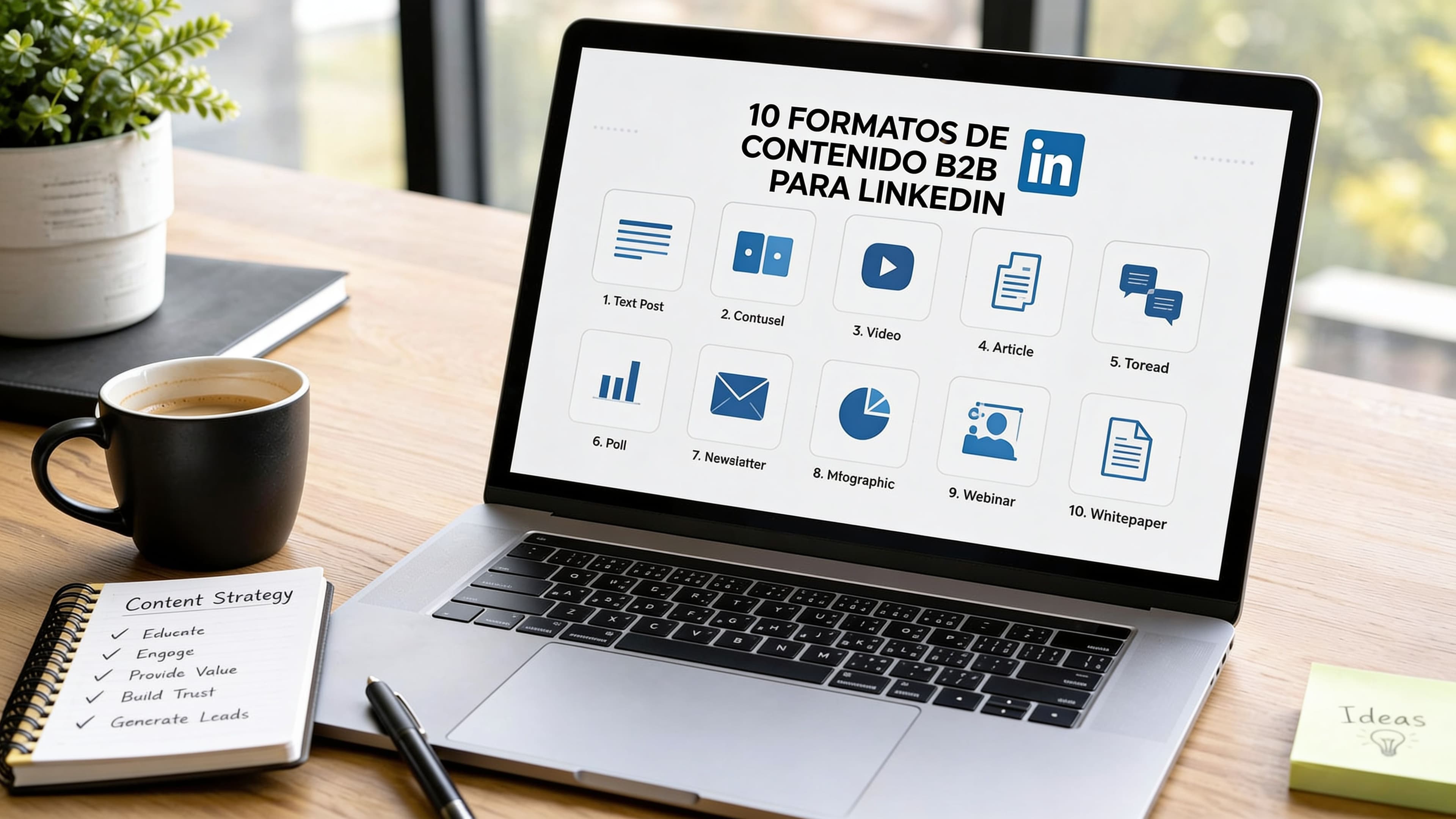 10 formatos de contenido para LinkedIn B2B